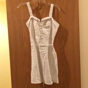 Brand new white lace up dress